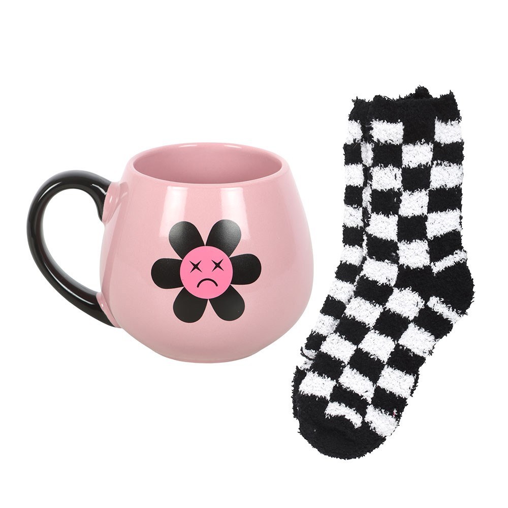 Something Different - Sad Flower Mug & Socks Set - Multicolours